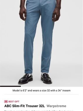 Lululemon Slim-Fit Trouser in Slate Blue